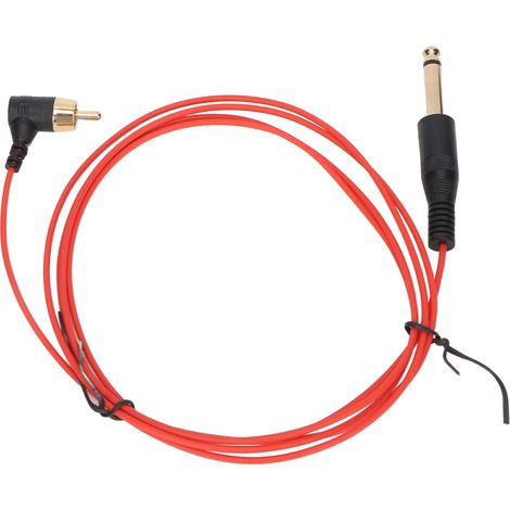 Câble de Tattoo Professionnel 2 Pièces avec Connecteurs RCA, Flexible et Rouge pour Machine à Tatouer (1/5)