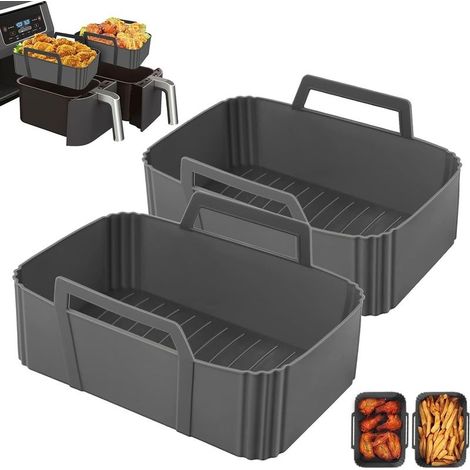 Pieces Silicone Air Fryer Mold Accessories, Oil-Free Air Fryer Hot Air Fryer Reusable Silicone Baking Paper Basket (1/5)