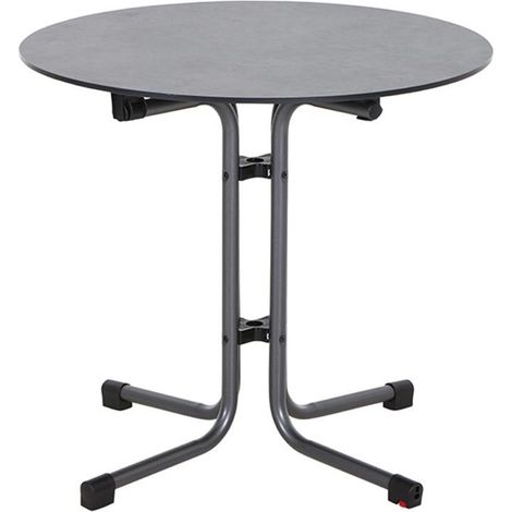 Klapptisch ''Sola'', Ø 80 cm HPL darkstone, anthrazit (1/4)