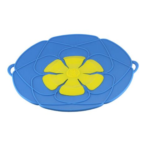 BUNTHAUS 26CM silicone ménage anti-déversement, anti-poussière et anti-éclaboussures cache-pot cuisine résistant aux hautes températures anti-éclaboussures anti-ébullition cache-pot(bleu) (1/5)