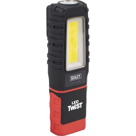 Sealey LED601 LED Twist Rechargeable Inspection Light 5W COB & 1W SMD