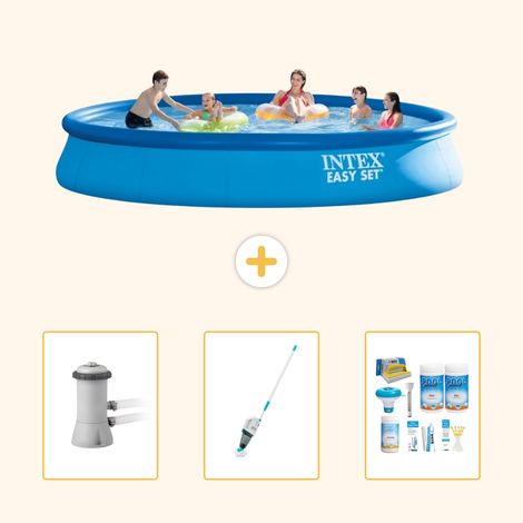 Intex Piscine Easy Set Ronde - 457x84 cm - 4-pièces S22426 (1/5)