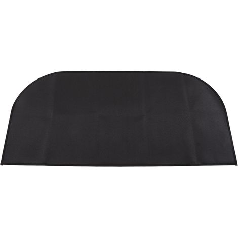 Tapis de foyer isolé, ignifugé, résistant à la chaleur et pliable, à placer sous le gril pour cheminée, camping et extérieur, noir, 50 x 100 cm / 19,7 x 39,4 pouces