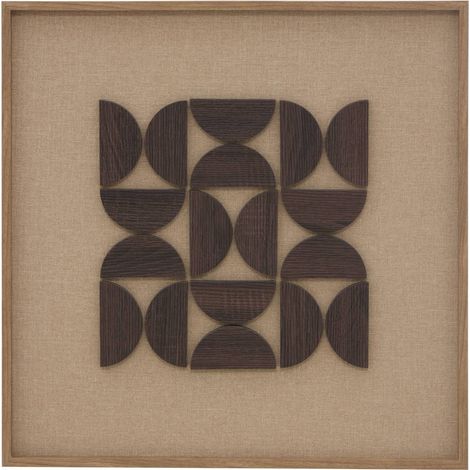 Lienzo 3D Nyer cuadrado, 60 x 60 cm, color beige - Atmosphera créateur d'intérieur (1/3)