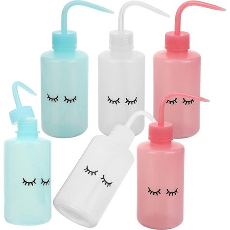 Lot de 6 flacons laveurs en plastique pour tatouage, flacons pulvérisateurs et flacons souples de 250 ml-17x6CM