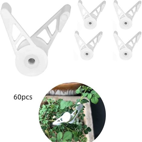 60 Gartenclips für stressarmes Training, 360-Grad-biegbare Pflanzenclips, Astbiegeclips