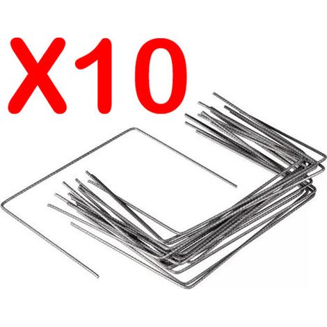 Lot d'Agrafes Piquets pour toile de paillage 20 x 20 x 20 cm Lot de 10 Pièces Fabrication Française Fer Toile Hors sol ZENLYS (1/4)