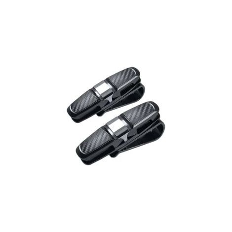 Clip per occhiali da auto, supporti per occhiali da sole in fibra di carbonio, porta carte e accessori per alette parasole interne adatti ai modelli Toyota Crown HEV dal 2007 al 2018.