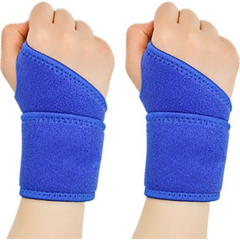 Lot de 2 protège-poignets ajustables pour le sport, le fitness et l'haltérophilie. Idéal pour l'haltérophilie et le basketball. (1/5)