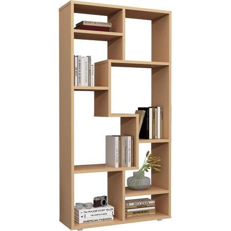 Bibliothèque de séparation de salle d'étagère Lanisa M 116x58x20 - VCM (1/3)