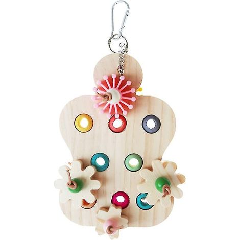 Vogelkauspielzeug, interaktives Holzpuzzle, Hängespielzeug für Papageienkäfig (1/4)