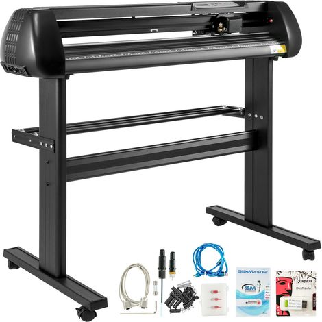 Découpeuse vinyle 28 pouces avec support, plotter de découpe réglable en force et vitesse pour création d'enseignes (1/5)
