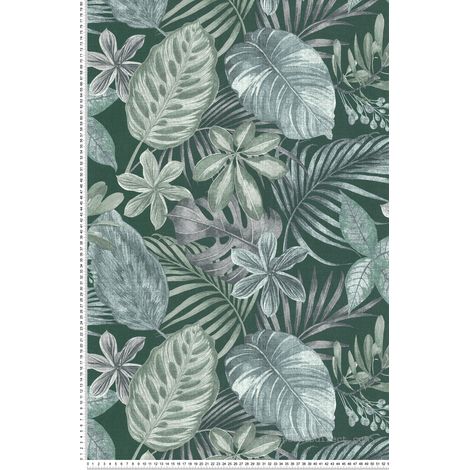 Papier peint Jungle Vert Séjours & Chambres Lutèce