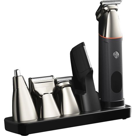 5-in-1 Herren-Haarschneidemaschine, elektrischer Körperhaartrimmer, Bartrasierer, Nasenhaartrimmer, Haarschneideset, komplett
