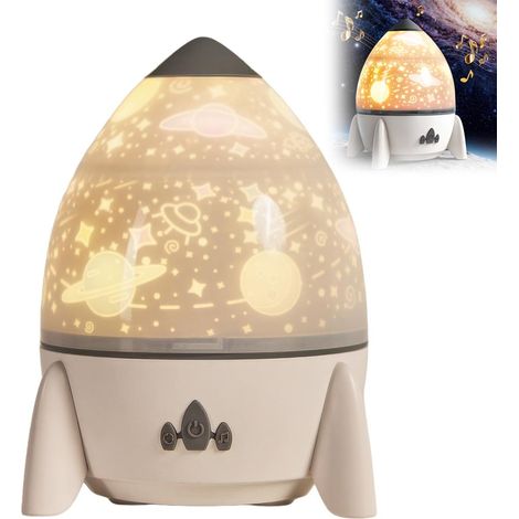 Raketen-Projektionslampe, 360° drehbar, 4 Farben, 8 Lichtszenen, Bluetooth (1/5)