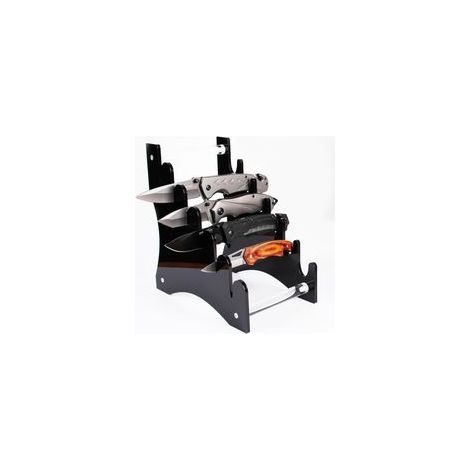 Support de couteau, support de couteau, support de présentation de couteau, vitrine de couteau, objet de collection, support de présentation de couteau Couteau de table pour (Noir) (1/5)