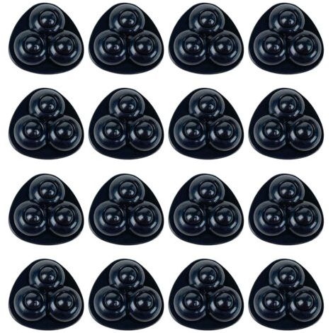 Set mit 16 Mini-360°-Lenkrollen für Küchengeräte, Kleberolle für Heimwerkerprojekte, Mülleimer, Aufbewahrungsbox mit 3 Kugellagern (schwarze Nylonkugeln)