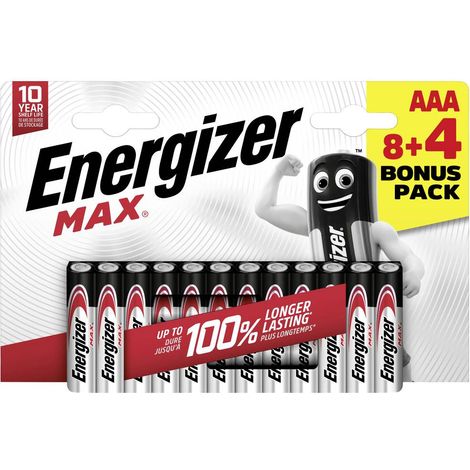 Pile LR3 (AAA) alcaline(s) Energizer Max 1.5 V 12 pc(s) (1/5)