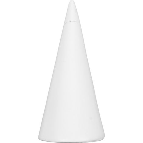 Porte-bague cône blanc pour présenter alliances ou bagues de fiançailles, support de bijoux élégant (1/5)
