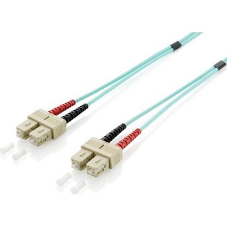 Equip LWL Patchkabel SC- SC 0.50m Multimode Duplex OM3 turq Polybeutel