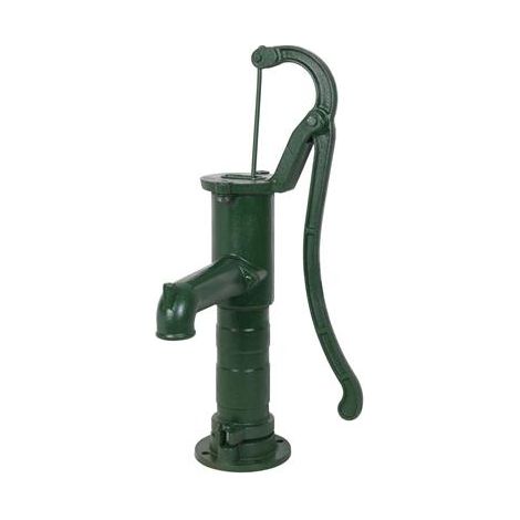 Ribiland – Pompe manuelle en fonte à poser – Hauteur d'aspiration max 6m – Débit moyen 28 L/min – Fixation au sol ou sur colonne