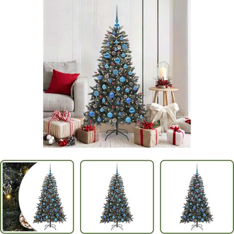 LED-Licht - Künstlicher Weihnachtsbaum Grün 150 cm PVC, Plastik und Stahl (1/5)