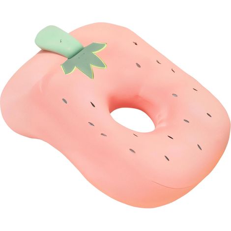 Coussin de piercing - Oreiller doux en forme de fraise - Pour le bureau, l'école et les voyages - Coussin pour dormir sur le côté - Coussin de nuque - Design en forme de fraise (1/5)
