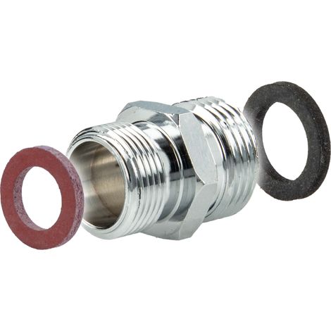 tecuro Reduzierstück M15/1 Außengewinde x 3/8 Zoll Außengewinde MS-verchromt (1/5)