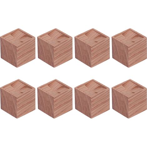 Lot de 8 Diffuseurs d'Huiles Essentielles Carrés, Compacts et Simples en Bois de Rose, Style Naturel pour Chambre et Armoire (1/5)