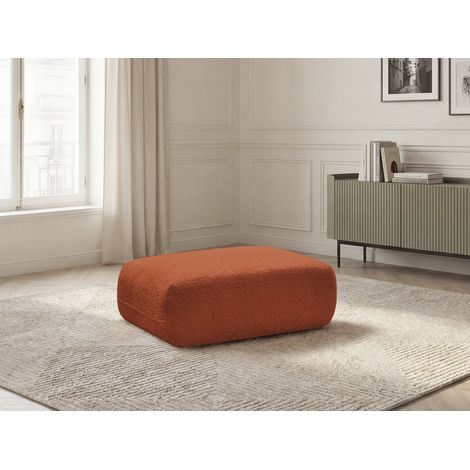 BOBOCHIC - Pouf ANDA tissu chenille Orange (1/5)