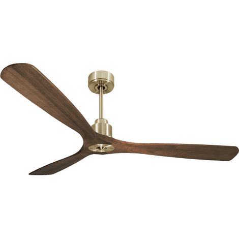 Tenerife Ring - Super destratificateur et ventilateur DC 166 cm Laiton pales bois sombre sans Lumière 30 à 60 m² (1/5)