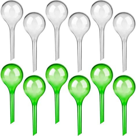 [JAMAIS UTILISÉ]Lot de 12 Petits Globes d'Arrosage en Verre Synthétique pour Plantes d'Intérieur - Bulbes Goute à Goute Arrosage 5,1 cm de Diamètre-Matériel d'Arrosage Automatique en PVC pour Plantes (1/5)