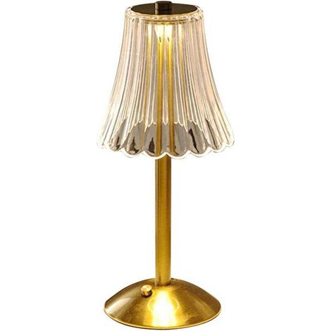 Lampada da tavolo LED wireless, lampada da comodino LED dimmerabile con controllo touch, lampada a cristallo a 3 colori con porte di ricarica USB (USB-A+C), lampada da tavolo per camera da letto, sogg