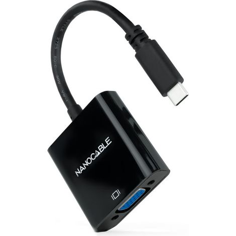 Usb-c zu Vga Konverter Schwarz Nanocable 10.16.4101-bk