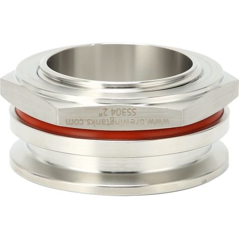 Adaptateur Tri-Clamp en Acier Inoxydable pour Équipement de Brassage, Raccord de Passe-Paroi 2 Pouces sans Soudure (1/5)