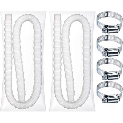 Tuyau de rechange pour piscine - Pièce de rechange pour pompes et systèmes de filtration de piscine (2 tuyaux) (1/5)