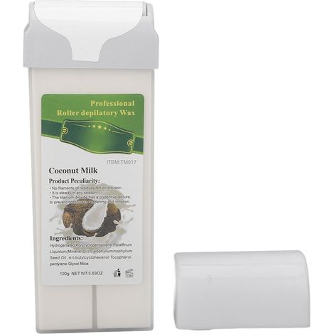 Cire dépilatoire Liddy, tube de 100 g, cire dépilatoire en rouleau, lait de coco blanc (1/5)