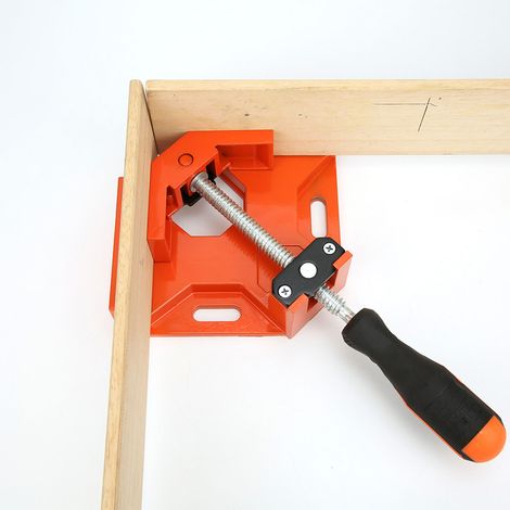90-Grad-Winkelklemme, Schraubstock, Schnellspannklemme für Holzbearbeitung, Aluminiumwerkzeug (orange) (1/5)