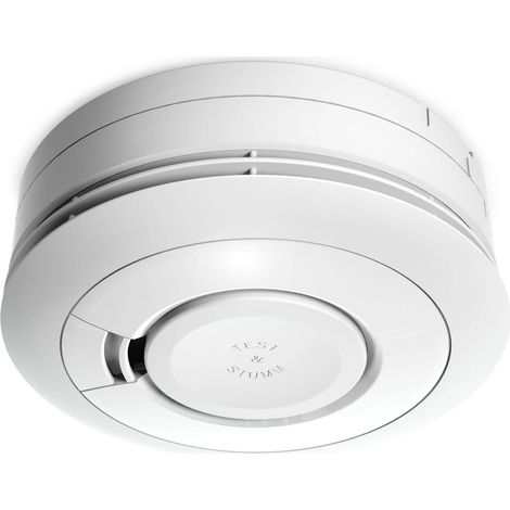 Détecteur de fumée sans fil 10 ans – Alimentation pile lithium – Interconnectable – Ø 115 mm – 85 dB – Socle antivol – Ei Electronics (1/5)