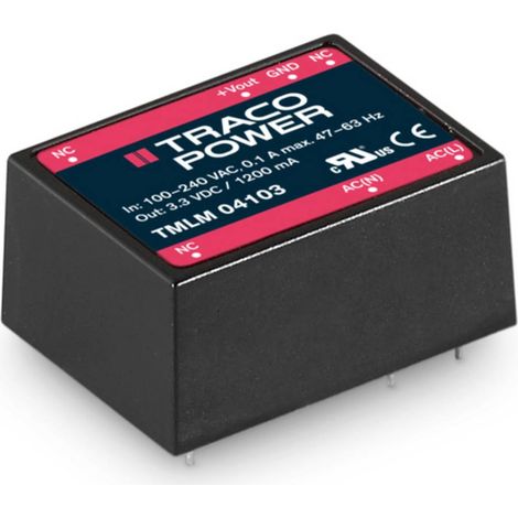 Alimentation CA/CC pour circuits imprimés TracoPower TMLM 04103 3.3 V/DC 1.2 A 4 W S95899 (1/2)