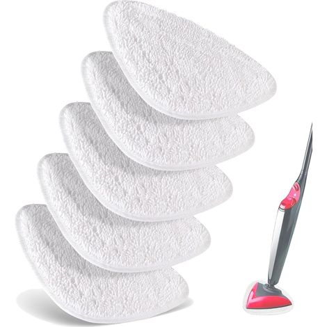 Pack of 5 Steam Mop Refills Compatible with Vileda Steam Mop  Microfibre Steam Mop for Absorption Capacity and Reuse (1/5)