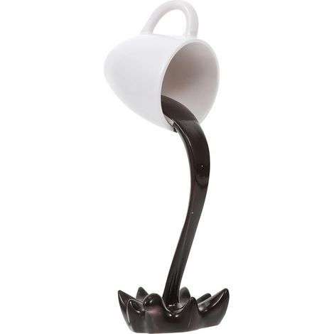 Sculpture de Tasse à Café Suspendue en Résine Couleur Café pour Décoration de Bureau et Maison, Accessoire Déco Simple et Élégant pour Scène Décorative Couleur Couleur Aléatoire (1/5)