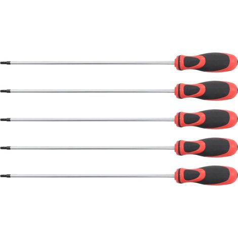 Jeu de tournevis Torx pour bricolage en acier chrome-vanadium 300 mm - Lot de 5 pièces (1/4)