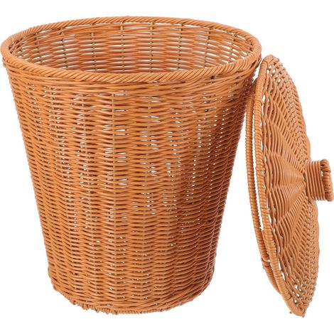 de rangement rond en plastique tressé indéformable et muni d (1/5)