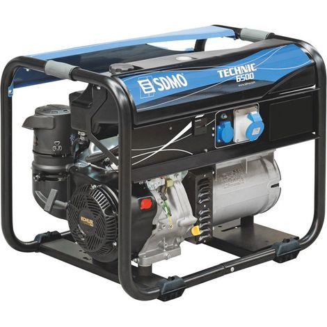 Sdmo – Groupe électrogène essence 6500W monophasé – Moteur KOHLER 429cm3 – Démarrage électrique – Autonomie 6,9h – Réservoir 18L