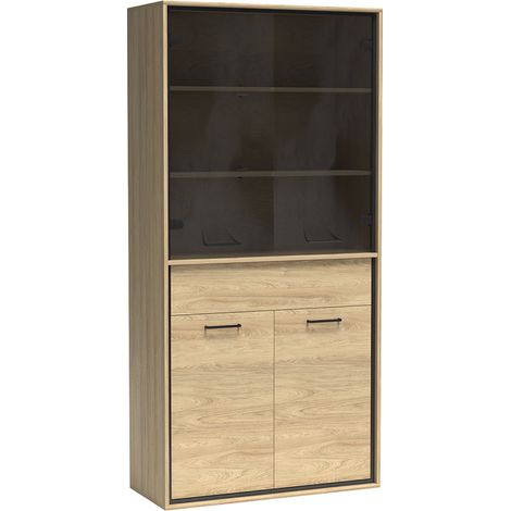 Vitrinenschrank, Eiche, MEGARA-161 (1/4)