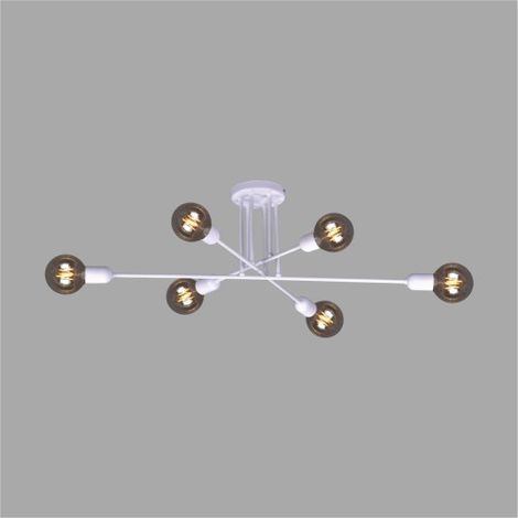 Lustre plafond métal blanc SITYA 6xE27 Kaja K-4393