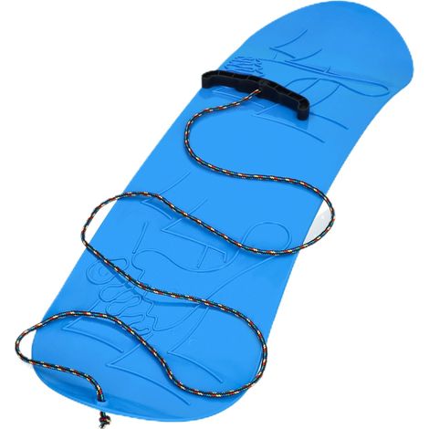 KOTARBAU® Snowboard Enfant - PVC - 68x20 cm - Bleu - avec Corde - Luge à Neige - Traineau a Neige - Luge Enfant - Résistant Léger - Snowboard Sans Fixation (1/5)