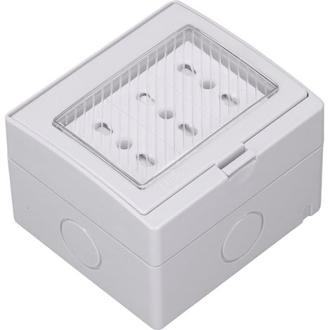Prise murale étanche IP55, boîtier anti-poussière et ignifugé, 3 ports, pour extérieur, fiche italienne 110-250 V (1/5)