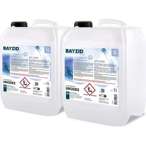 2x 5 L BAYZID® Algizid Algenverhütung für Pools